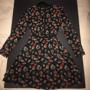 Flower Print Midi Maje Dress